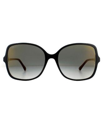 Jimmy Choo London Womens Sunglasses JUDY/S 807 FQ Black Transparent Grey Gradient Gold Mirror - One Size