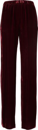 Antonelli Burgundy Elastic Waist Straight-Leg Pants