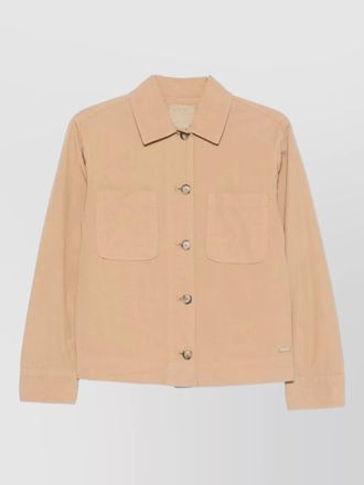 Woolrich cotton overshirt jacket long sleeves collar