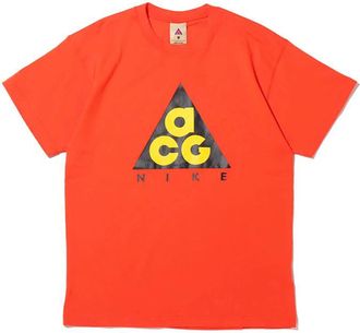 Nike Mens Nike x ACG Printing Short Sleeve Red T-Shirt CV1533-634