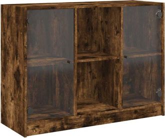 vidaXL Sideboard Smoked Oak 102x37x75.5 cm Engineered Wood vidaXL