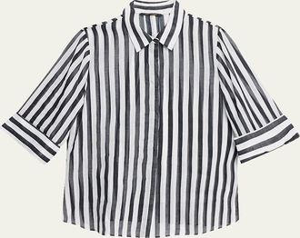 Kobi Halperin Jolie Striped Cotton Blouse