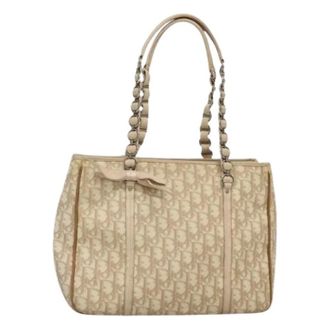 Dior Pre-owned Handbags, female, Beige, Size: ONE SIZE Pre-owned Vintage Shoulder Bag