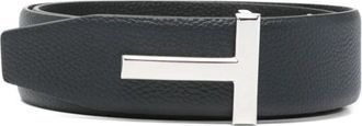 Tom Ford Leren Omkeerbare Riem - Heren - Riemen - Blauw - 100 CM - Leer - Accessoires