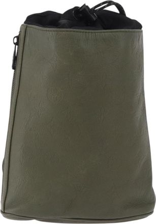 Louis Vuitton Chalk Sling Monogram Shadow Leather Green Canvas Handbag (Pre-Owned)