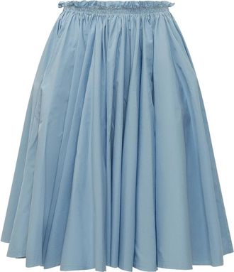 Ami Midi A-lijn Rok - Dames - Midirokken - Blauw - M - Rokken