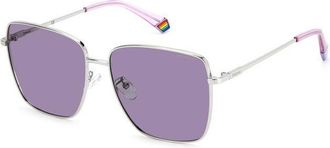 Polaroid PLD 6164/G/S 010/KL Womens Sunglasses Silver Size 59