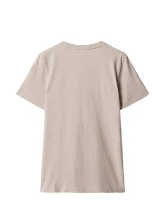 Maison Kitsun&eacute; Embroidered Fox Patch Cotton Jersey T-Shirt - Beige