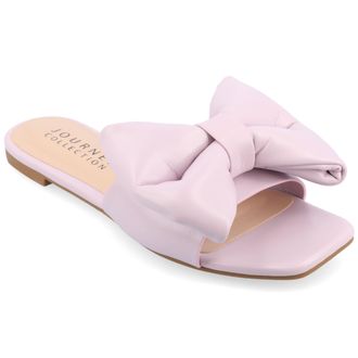 Journee Collection Women & apos;s Fayre Medium and Wide Width Flat Sandals