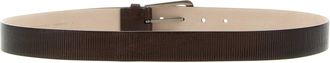 Brunello Cucinelli Womens Brown Leather Regular Belt