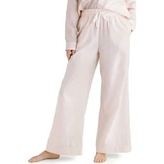 Tommy John Stripe High Waist Woven Sleep Pants in Pink at Nordstrom, Size X-Large