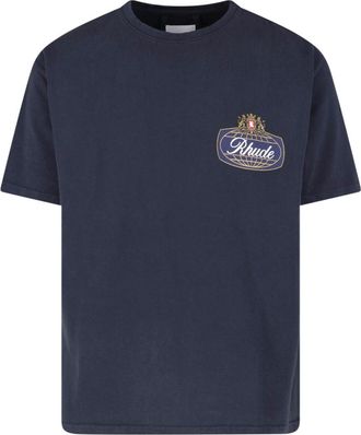Rhude Boxy-Fit T-Shirt with Graphic Racing Motif