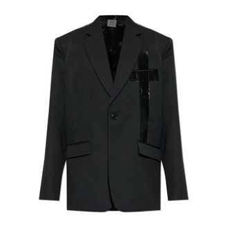 VETEMENTS Blazers, male, Black, Size: XL Wool Blazer