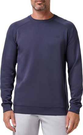 Travis Mathew Fibercloud Crewneck Sweatshirt in Total Eclipse at Nordstrom, Size Xx-Large