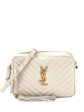 Saint Laurent Lou Camera Bag Matelasse Chevron Leather Small crossbody bag - women - Calf Leather/Leather - One Size - Neutrals