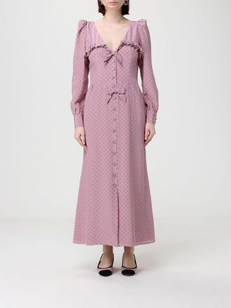 Alessandra Rich Abito chemisier Alessandra Rich in seta a pois