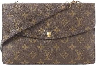 Louis Vuitton Pre-owned Cross Body Bags, female, Brown, Size: ONE SIZE Pre-owned Double Lava