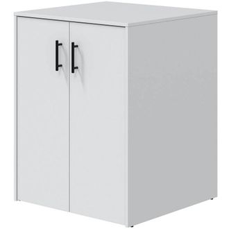 Dmora Armadio Multiuso 2 Ante Montoro, Apertura Battente, 2 Ante, 67x88h cm Bianco