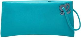 Loewe Pre-owned Leren Clutch - Dames - Vintage Clutch - Blauw - ONE Size - Leer - Vintage