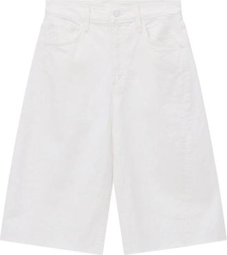 Mother Super High Waist Culotte Cropped Jeans - Dames - Cropped Jeans - Wit - W25 - Jeans