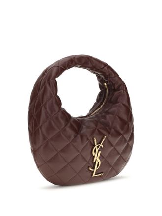 Saint Laurent Womens Icarino Quilted Nappa Handbag Lt Hot Wine Lamb Ovis Aries Handbags Hand Bags