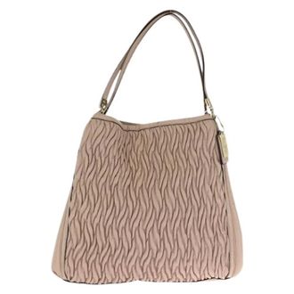 Coach Pre-owned Shoulder Bags, female, Beige, Size: ONE SIZE Pre-owned Madison Geyssard Twist Leather shoulder tote bag
