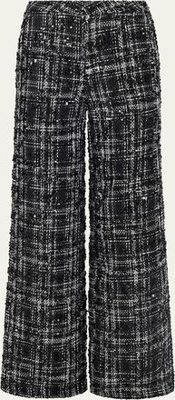 L'agence Livvy Sequined Tweed Trousers