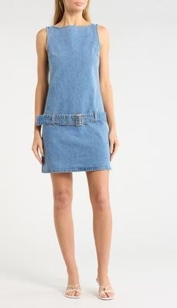 Habitual Belted Denim Minidress in Cove at Nordstrom Rack, Size X-Large