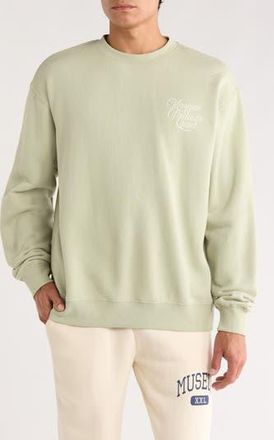 Museum of Peace and Quiet Scribe Cotton Sweatshirt in Sage at Nordstrom Rack, Size Medium