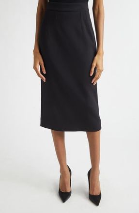 Dolce & Gabbana Virgin Wool Midi Pencil Skirt in Nero at Nordstrom, Size 10 Us