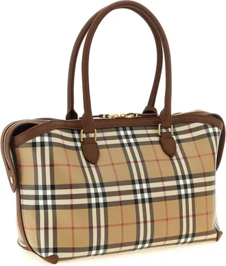 Burberry Womens Beige Cotton Tote Bag