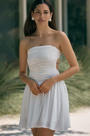 PQ Swim Skye Strapless Tie-Back Mini Dress