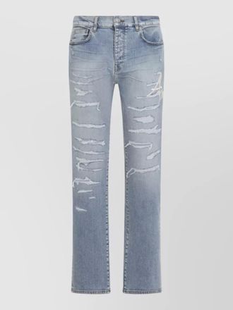Amiri slim jeans repaired distressed five pocket
