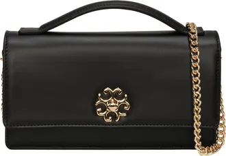 Gorski Top Handle Purse with Crossbody Chain in Black at Nordstrom