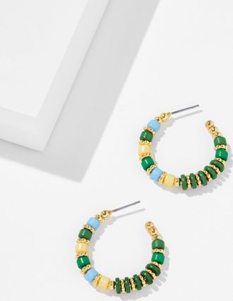 Talbots Celestine Hoop Earrings - Olive Leaf - 001 Talbots