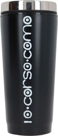 10 Corso Como logo-print stainless-steel travel mug (443ml) - unisex - Plastic/stainless steel - One Size - Black