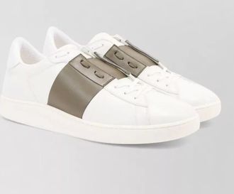 Valentino leather lace-up sneakers