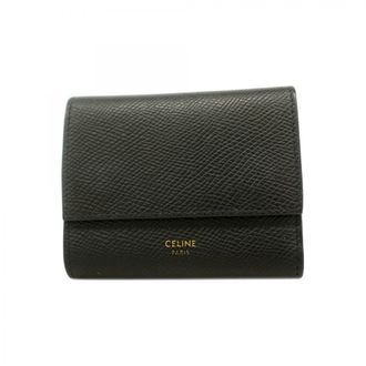 Celine Black Leather Wallet (Tri-Fold) (Pre-Owned)