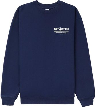 Sporty & Rich Sports logo-print sweatshirt - unisex - Cotton - M - Blue
