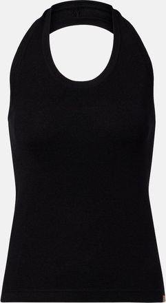 Extreme Cashmere Jerry halterneck cotton and cashmere top