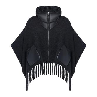 Herno Ponchos, female, Black, S, A-Shape Poncho