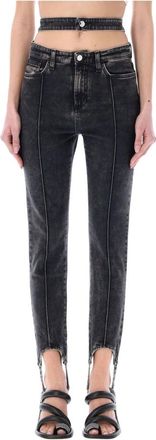 ADĀMO Andrea Adamo Jeans - Dames - Skinny Jeans - Zwart - XS - Katoen - Jeans