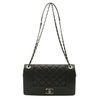 Chanel Pre-owned Vintage Schoudertas - Dames - Pre-owned - Zwart - Maat: ONE Size Leer