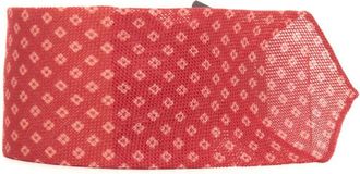 Kiton Zijden Fantasie Stropdas met 7 Vouwen - Heren - Stropdassen - Rood - ONE Size - Accessoires