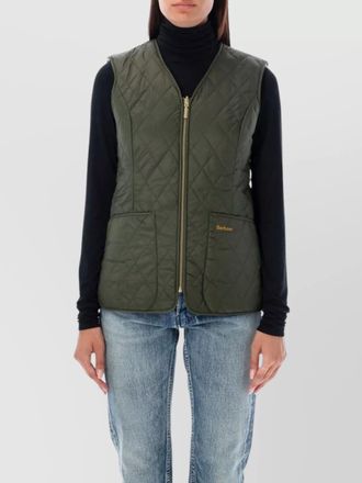 Barbour sleeveless v-neck faux-fur liner vest