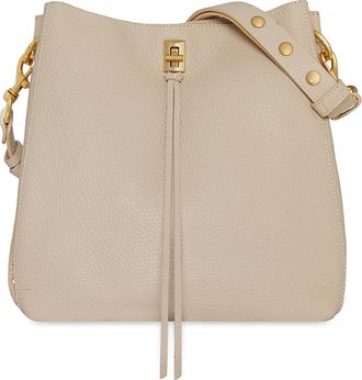 Rebecca Minkoff Darren Leather Shoulder Bag in Stone at Nordstrom