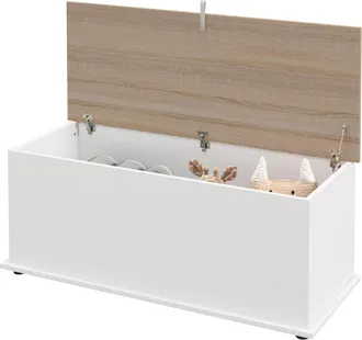 HOMCOM Homcom Panca Contenitore Multiuso Legno Per Camera Ingresso Bianco 100x40x40cm
