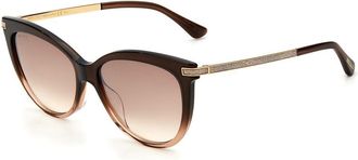 Jimmy Choo London Womens Axelle Cateye Sunglasses - Dark Brown - One Size