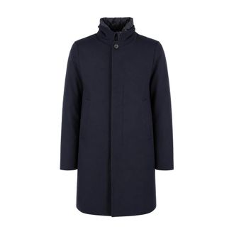 Duno Fondo Jas - Heren - Mantel - Blauw - M - Wol - Jassen