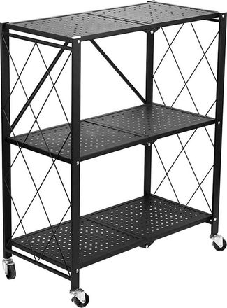Topeshop Basike - Mueble De Almacenaje Con Ruedas - Aparador - 3 Estantes - Mueble Plegable